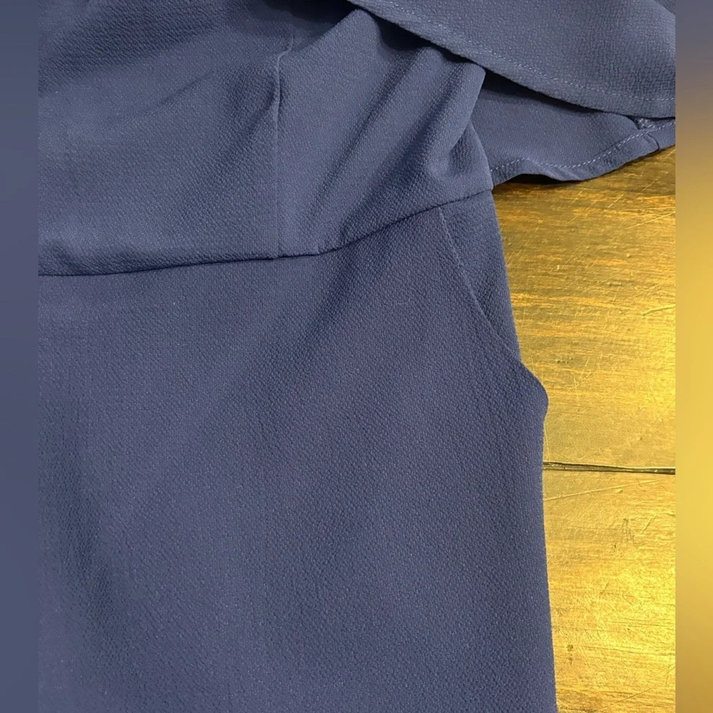 She and Sky NWT Royal Blue Off-Shoulder shorts Romper- size large